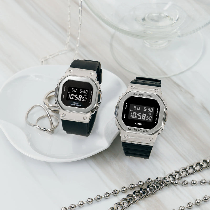 Casio G-Shock Men's Silver & Black Watch, Digital | Gm-5600-1er by i-watch