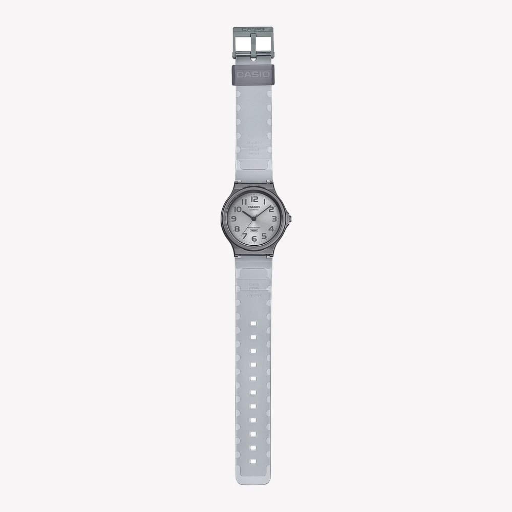 Casio Unisex Silver Resin Watch, White Dial | Mq-24s-8bef by i-watch