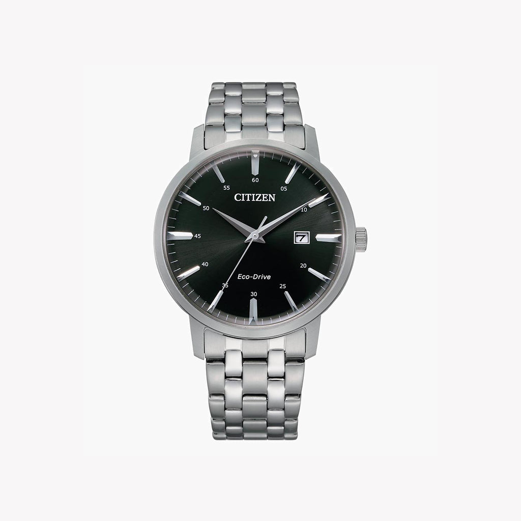 CITIZEN BM7460-88E - ELEGANT STRENGTH: Men's Eco-Drive Watch with Silver Case & Black Dial-i-Watch-3
