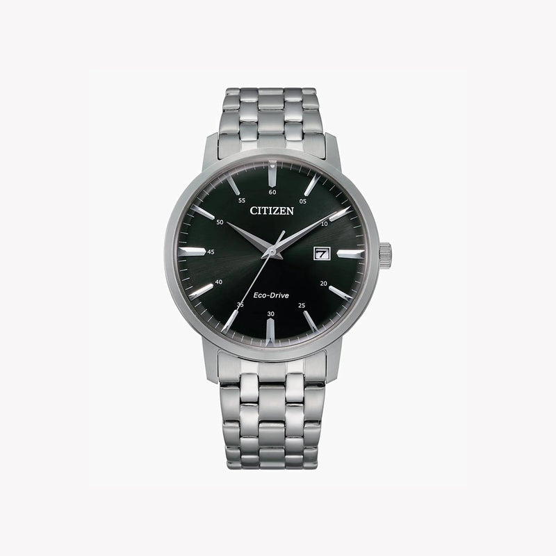 Citizen Bm7460-88e - Elegant Strength: Men's Eco-Drive Watch With Silver Case & Black Dial by i-watch