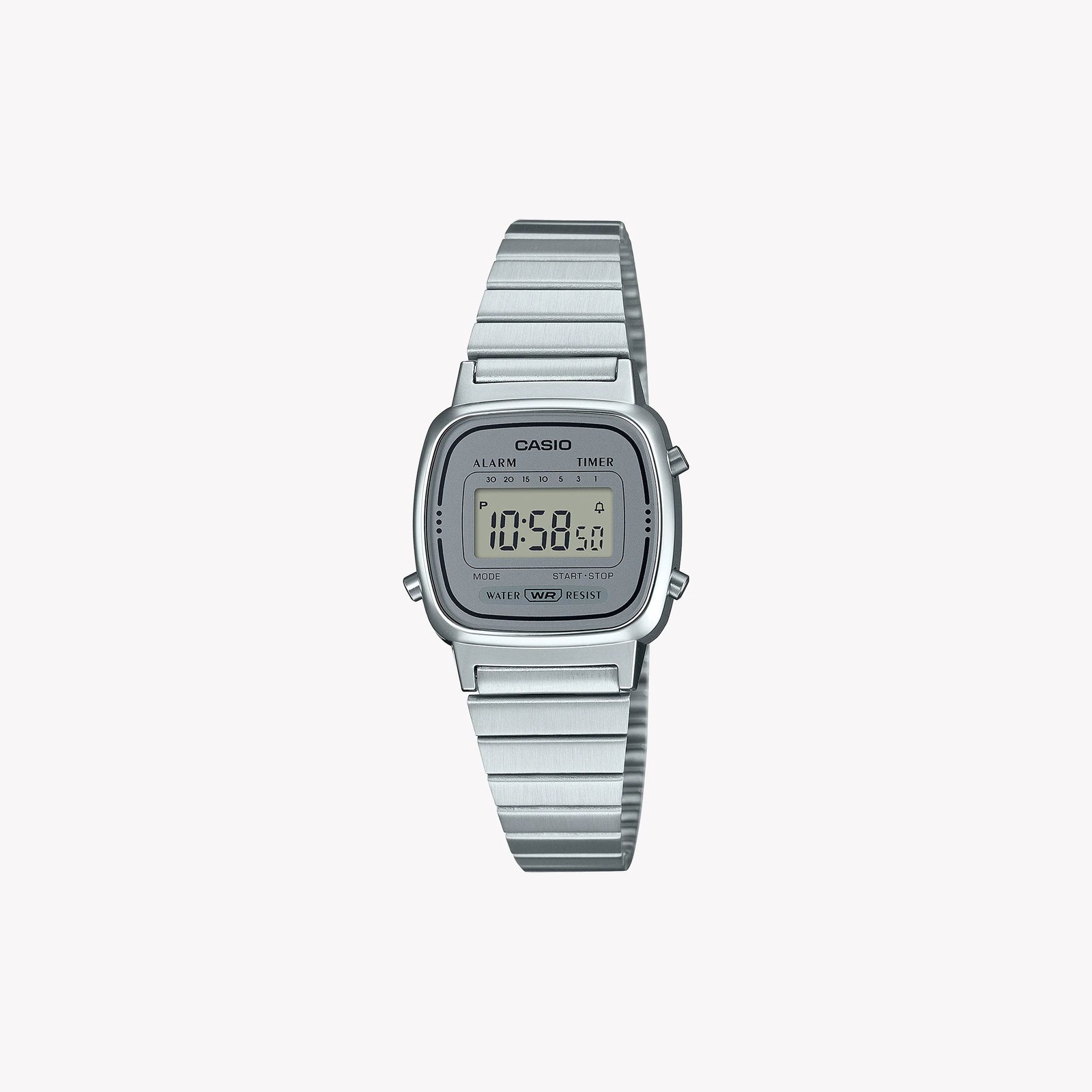 Casio Women's Silver Stainless Steel, Resin Case | La-670wa-7df by i-watch