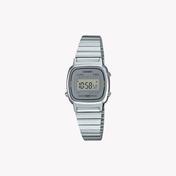 Casio Women's Silver Stainless Steel, Resin Case | La-670wa-7df by i-watch