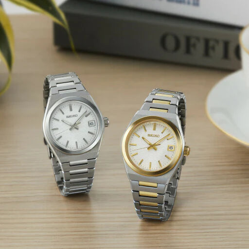 Seiko Women's Silver Stainless Steel Watch, White Dial | Sur573p1 by i-watch