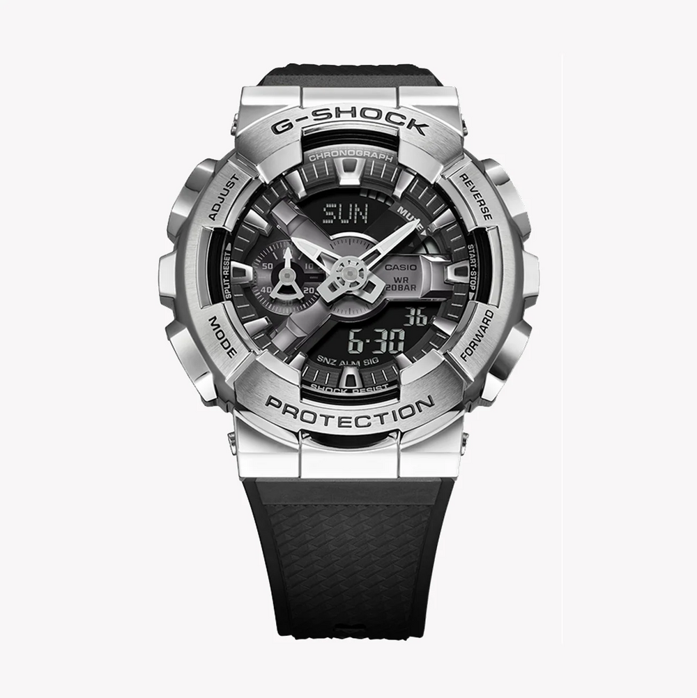 Casio G-Shock Gm-110-1adr - Adventure Awaits Men's Sporty Timepiece With Silver Case & Black Band by i-watch