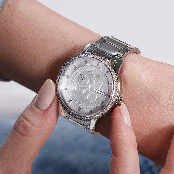 Guess Women's Silver Stainless Steel Watch, Silver Dial | Gw0747l1 by i-watch