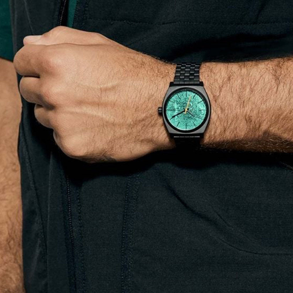 Nixon Unisex Black Stainless Steel & Blue Dial Watch | A045-5303