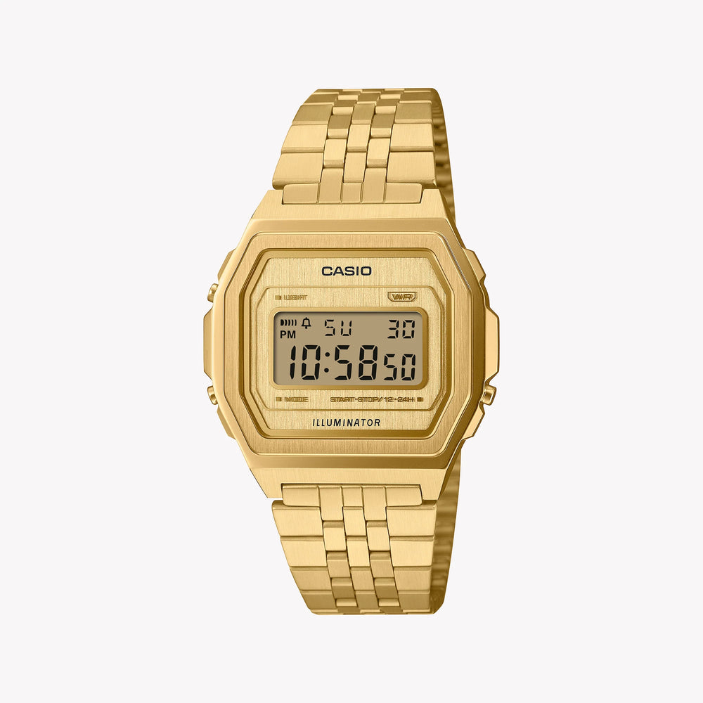 CASIO Men's Gold Stainless Steel Digital Watch | A1000G-9EF by i-watch