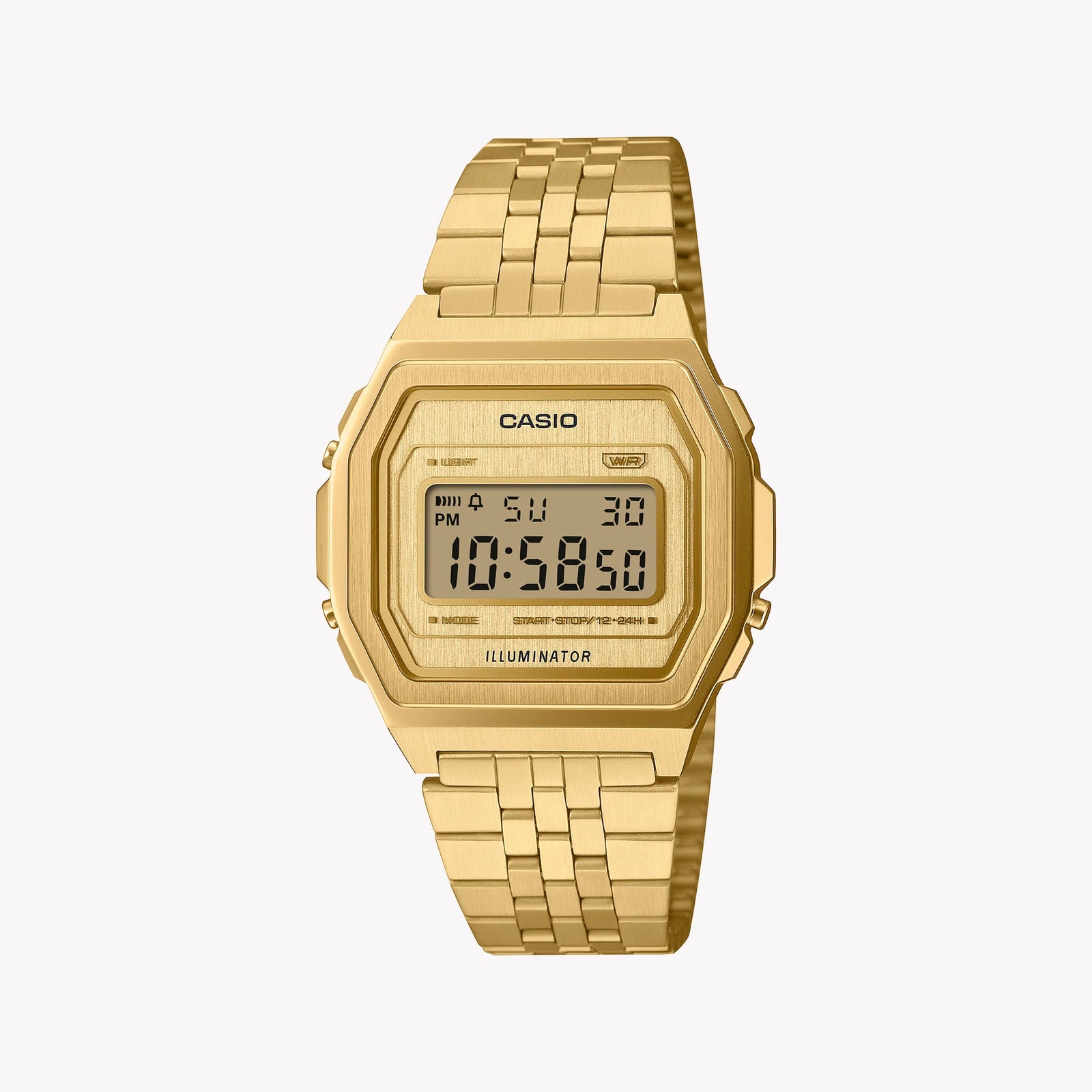 CASIO Men's Gold Stainless Steel Digital Watch | A1000G-9EF by i-watch