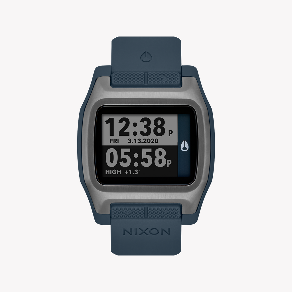 Nixon Men's Silver/Blue Resin Watch | A1308-2889