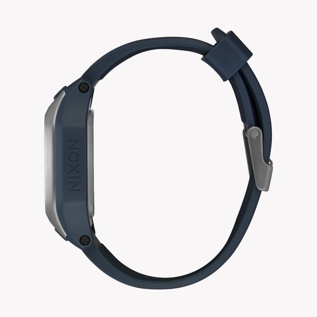 Nixon Men's Silver/Blue Resin Watch | A1308-2889