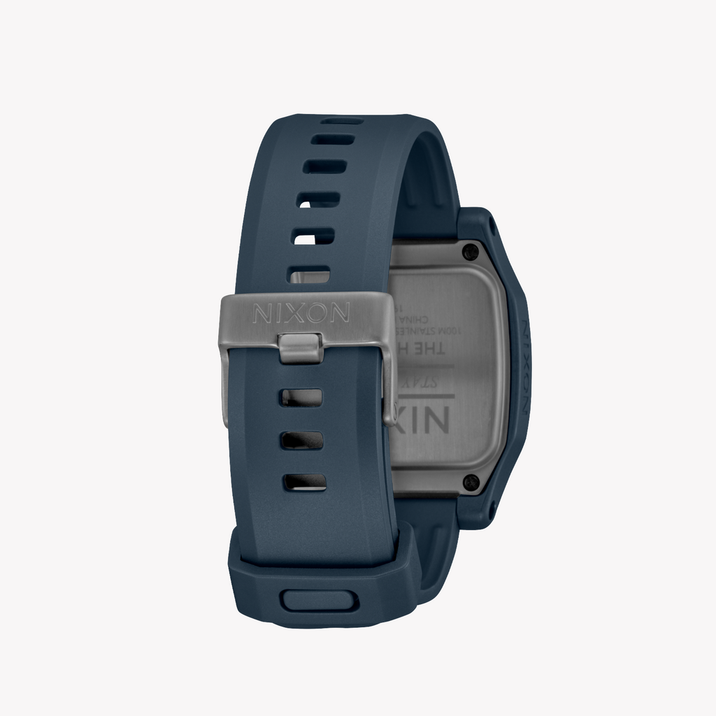 Nixon Men's Silver/Blue Resin Watch | A1308-2889