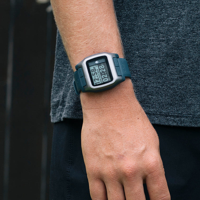 Nixon Men's Silver/Blue Resin Watch | A1308-2889