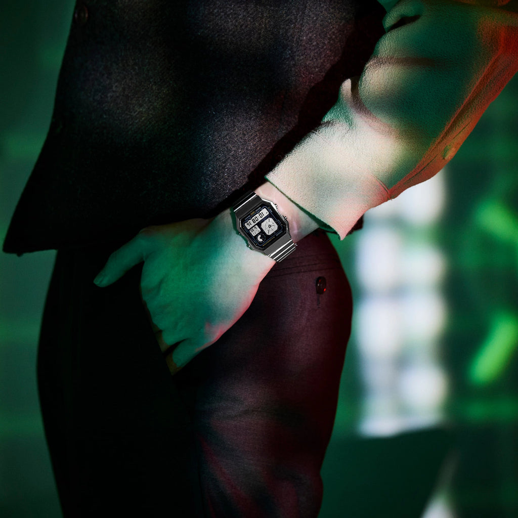 CASIO Unisex Silver Stainless Steel Digital Watch | A130WE-1AEF