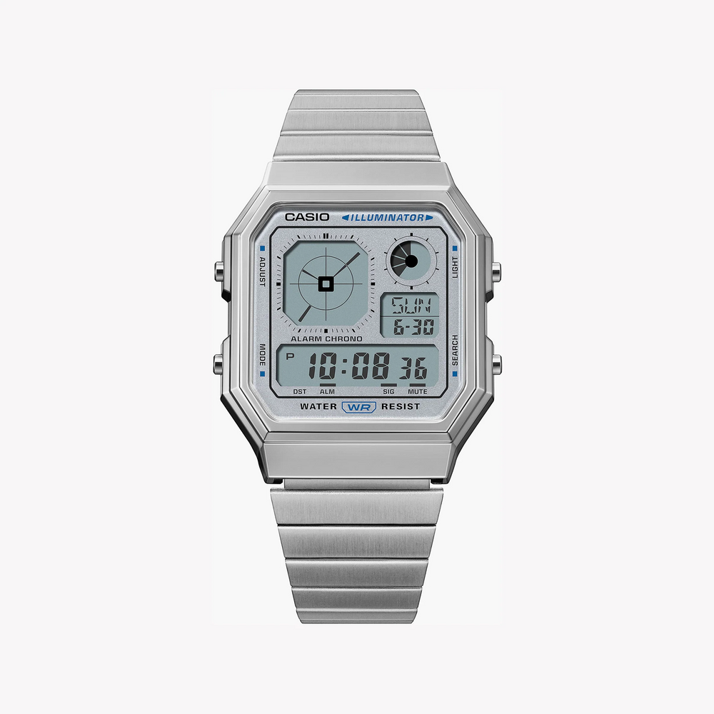 Casio Unisex Silver Stainless Steel Watch | A130we-7aef