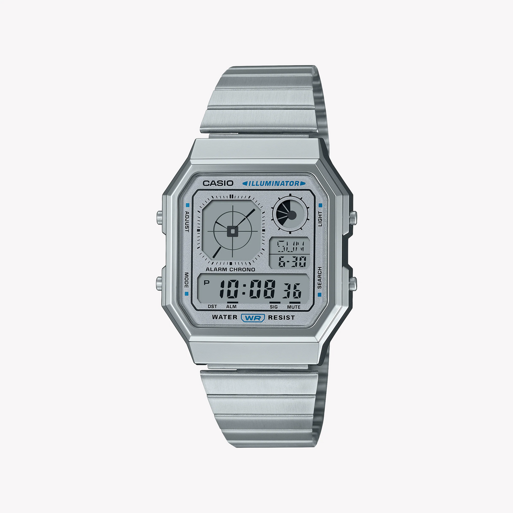 Casio Unisex Silver Stainless Steel Watch | A130we-7aef