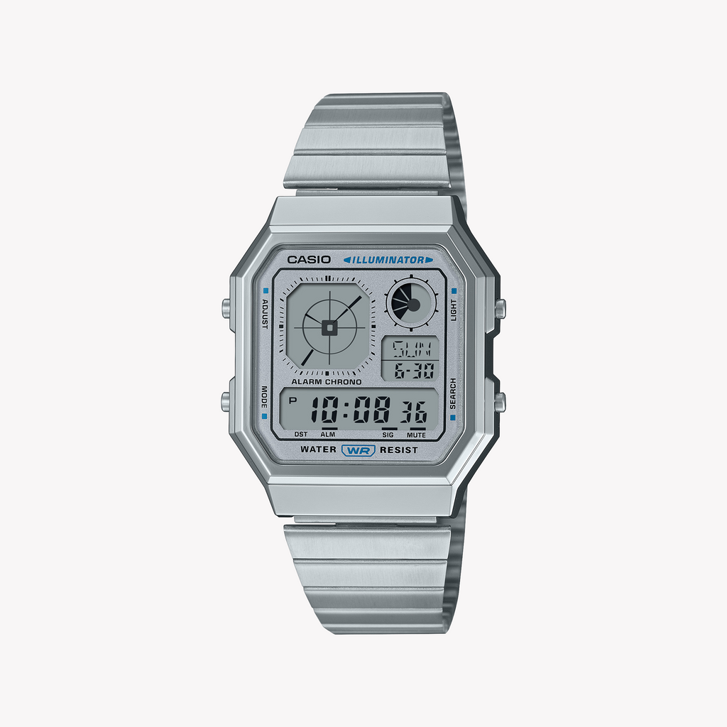 Casio Unisex Silver Stainless Steel Watch | A130we-7aef