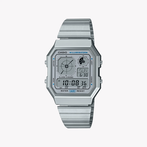 Casio Unisex Silver Stainless Steel Watch | A130we-7aef