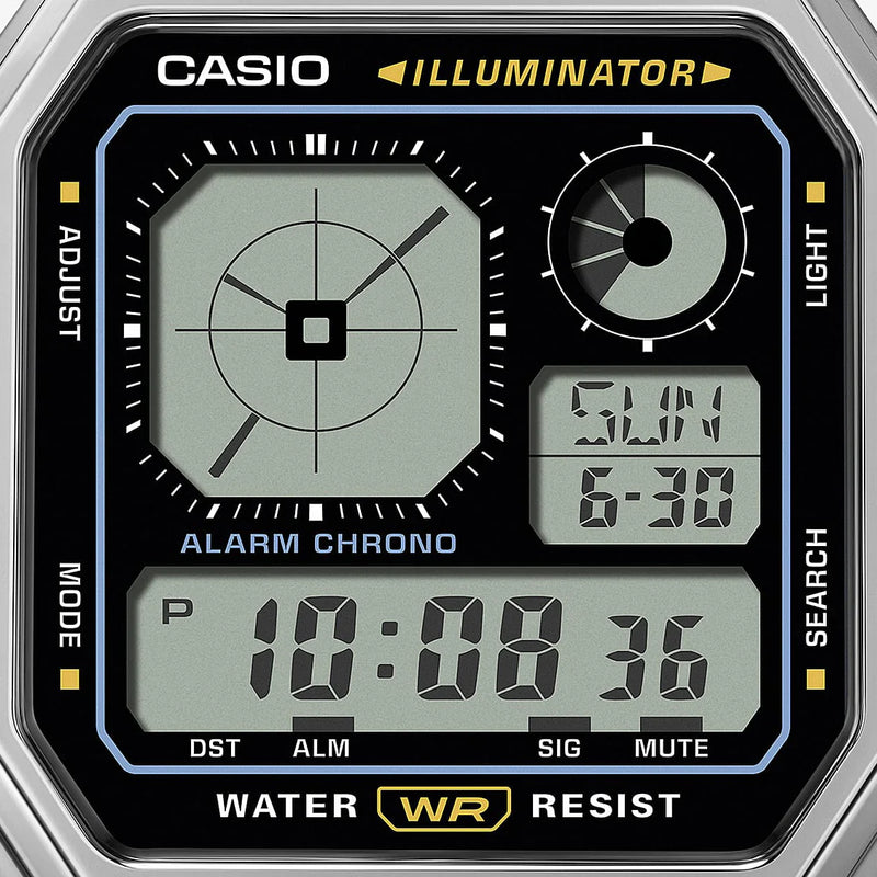 Casio Unisex Silver Stainless Steel Watch | A130we-7aef
