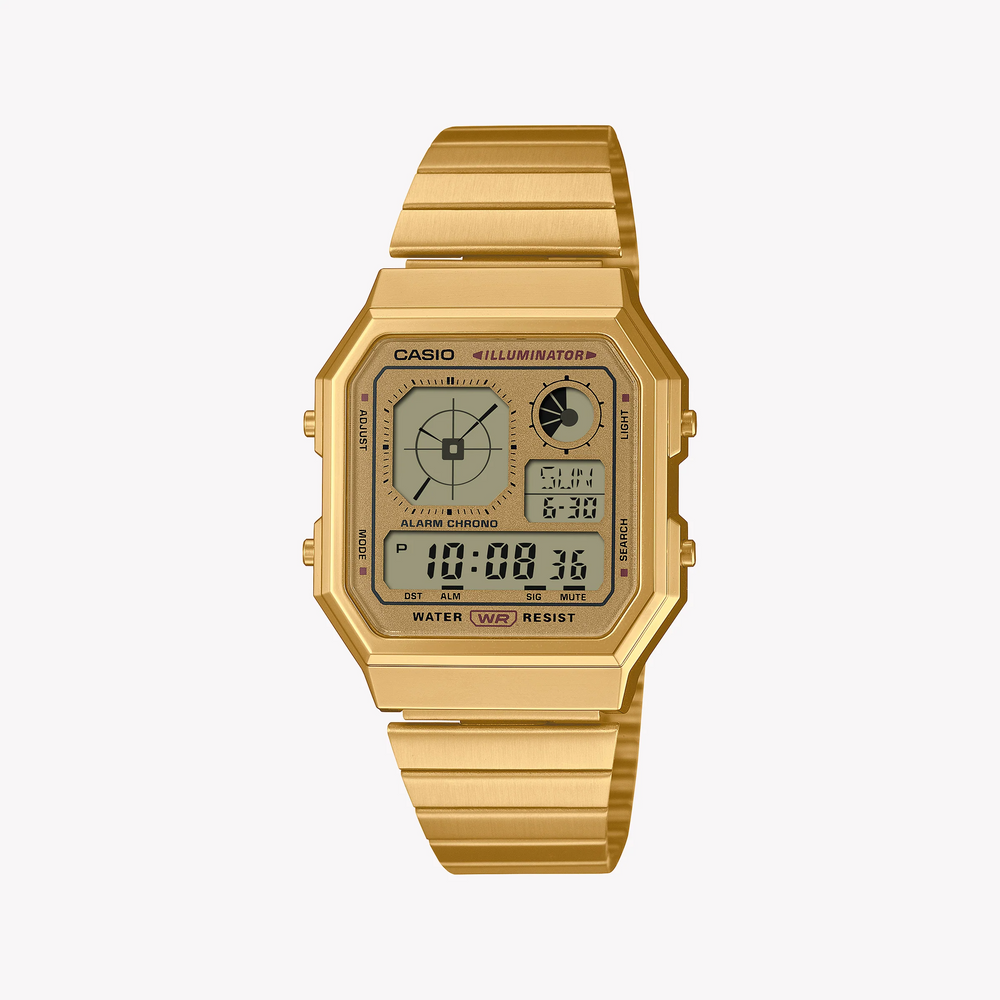 Casio Unisex Gold Stainless Steel Watch | A130weg-9aef