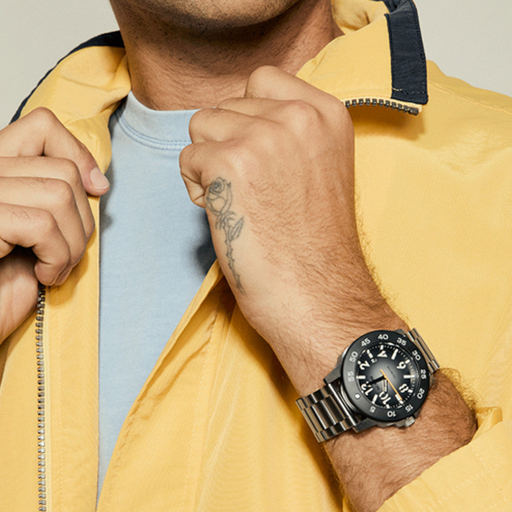 Nixon Unisex Stainless Steel Black/Silver | A1414-5306 Watch