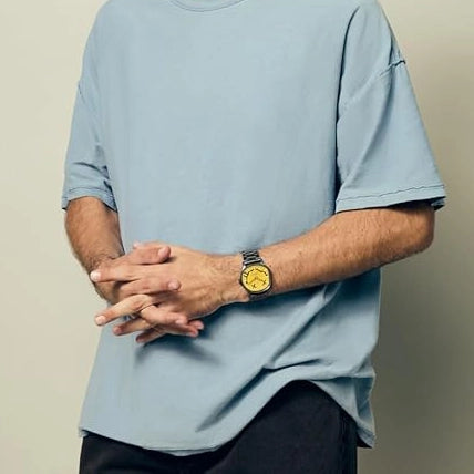 NIXON Men's Silver Stainless Steel Watch, Yellow Dial | A1417-5273