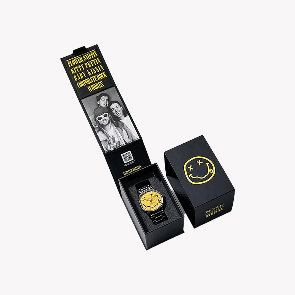 NIXON Men's Silver Stainless Steel Watch, Yellow Dial | A1417-5273