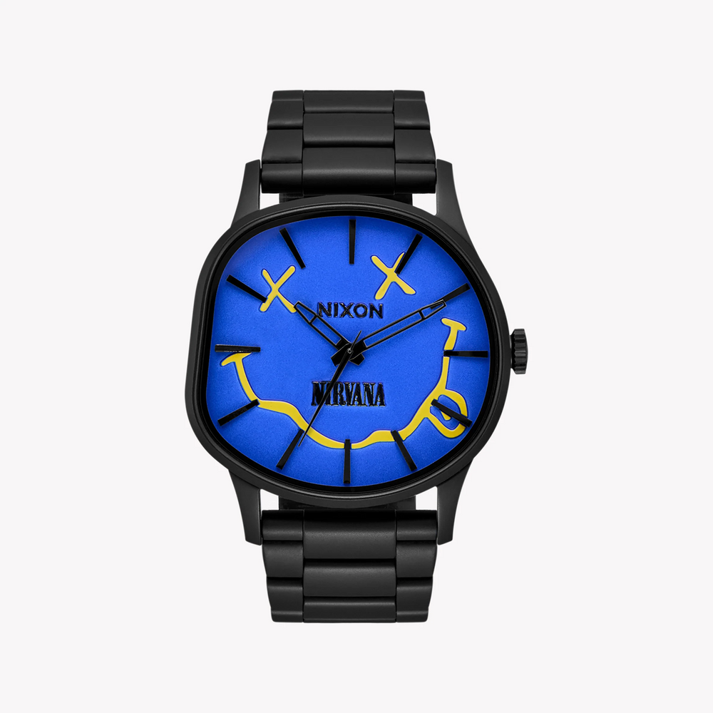 NIXON Unisex Black Stainless Steel & Blue Dial Watch | A1417-5367 by i-watch