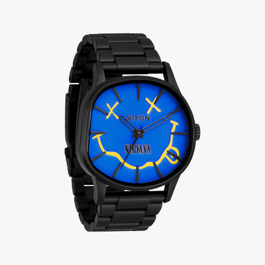 NIXON Unisex Black Stainless Steel & Blue Dial Watch | A1417-5367