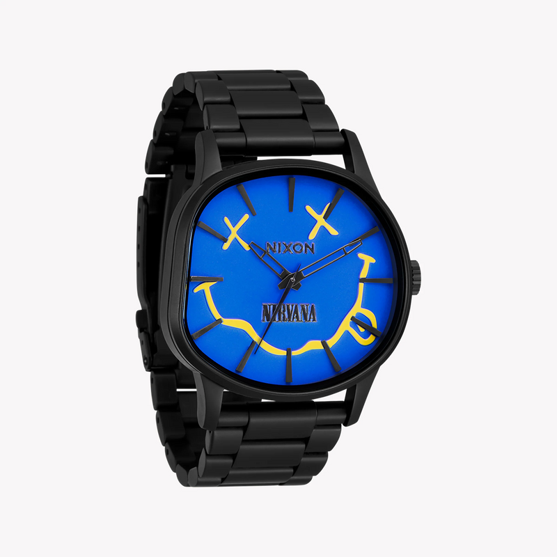 NIXON Unisex Black Stainless Steel & Blue Dial Watch | A1417-5367 by i-watch