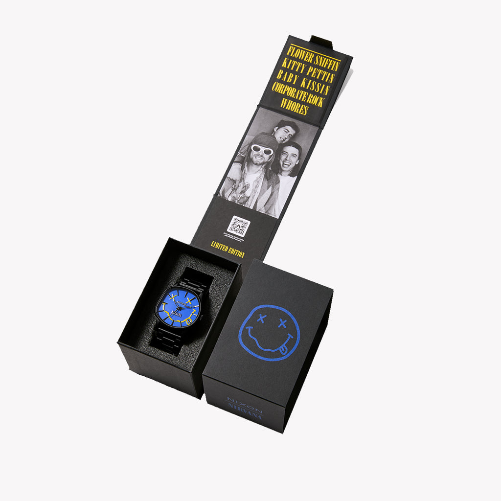 NIXON Unisex Black Stainless Steel & Blue Dial Watch | A1417-5367