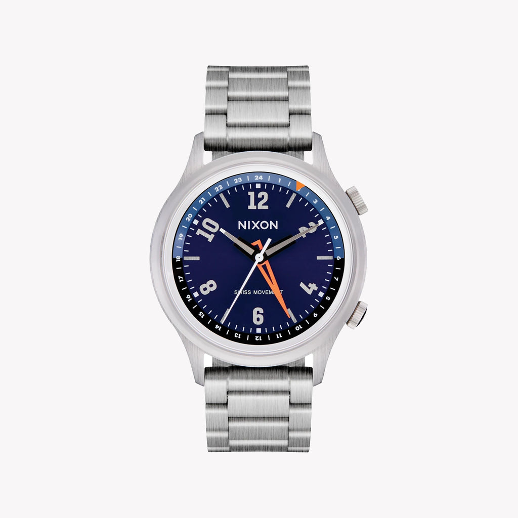 NIXON Men's Stainless Steel Silver/Blue Watch | A1422-5289