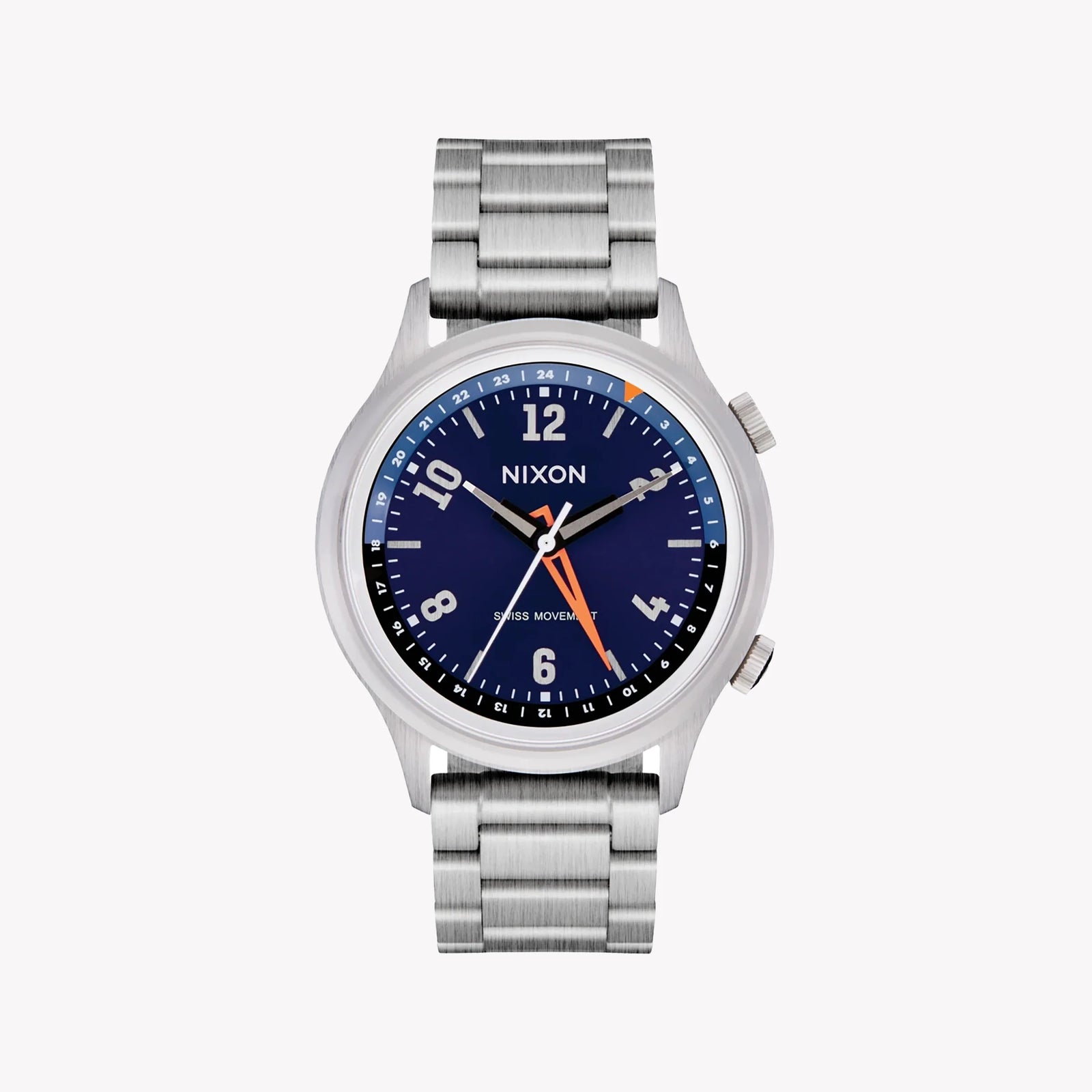 NIXON Men's Stainless Steel Silver/Blue Watch | A1422-5289 by i-watch