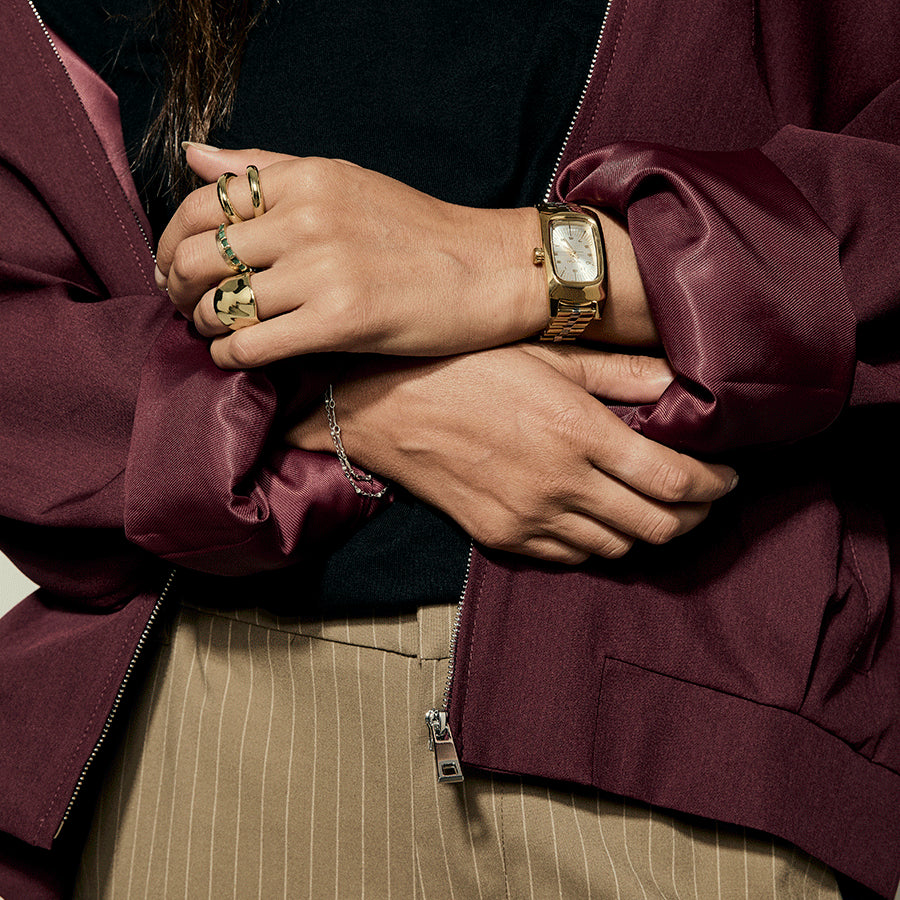 Nixon Women's Gold/Silver Stainless Watch | A1441-5324