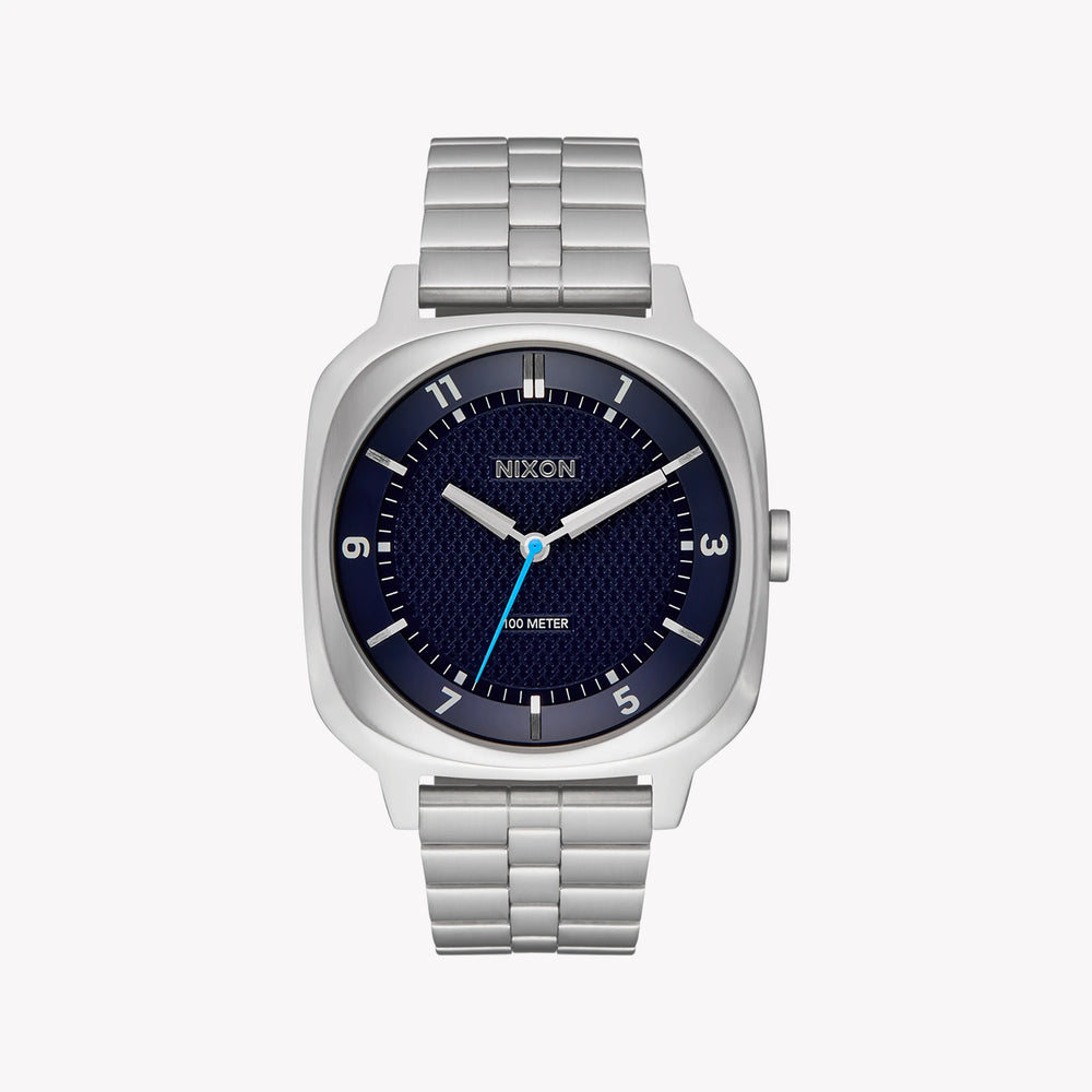 NIXON Men's Stainless Steel Silver/Dark Blue Watch | A1444-5210 by i-watch