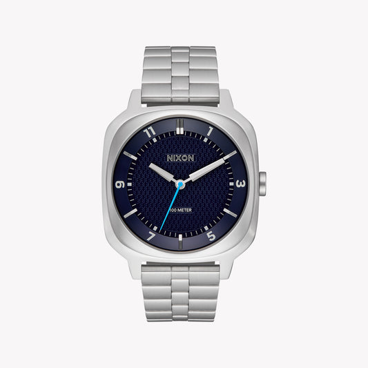 NIXON Men's Stainless Steel Silver/Dark Blue Watch | A1444-5210
