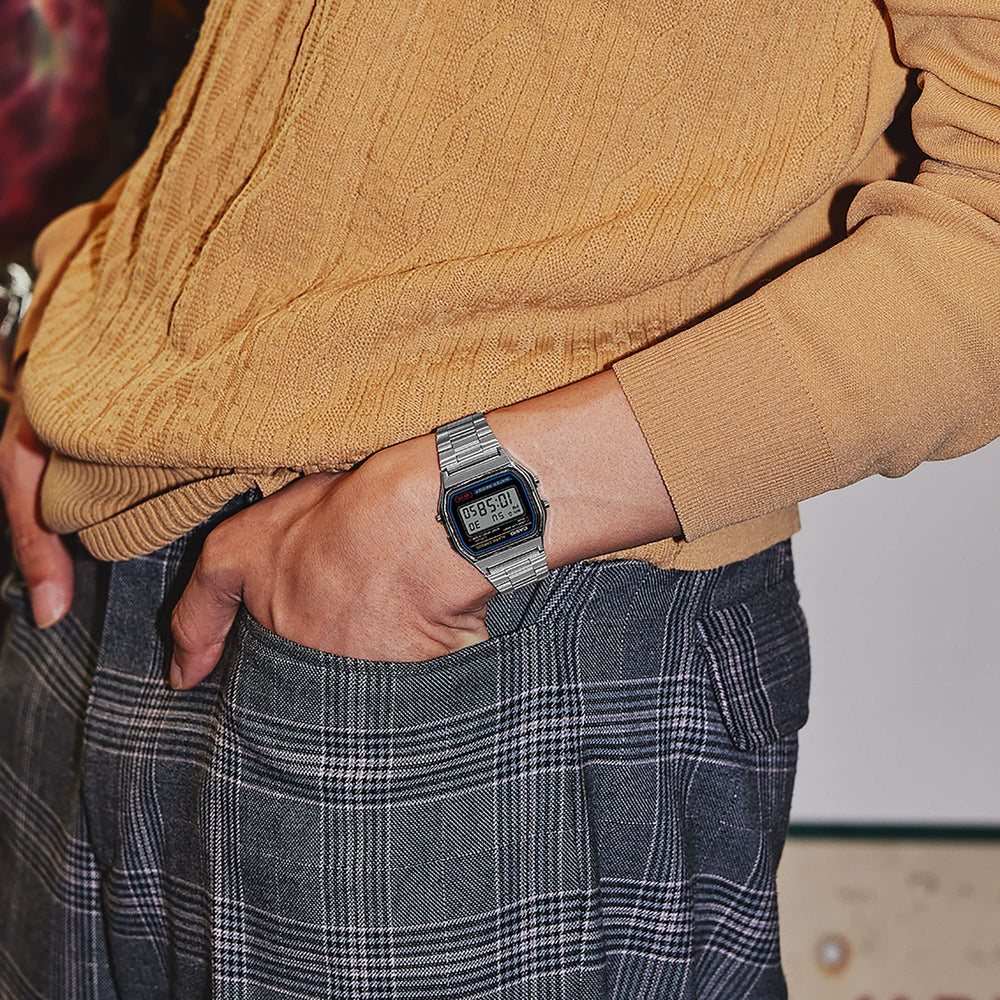 Casio A158wa-1df Adventure Time - Stylish Digital Watch With Sleek Silver Finish by i-watch