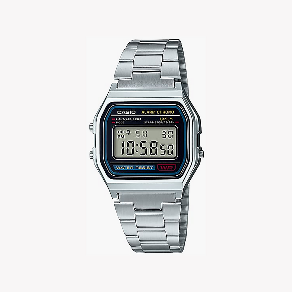 Casio A158wa-1df Adventure Time - Stylish Digital Watch With Sleek Silver Finish