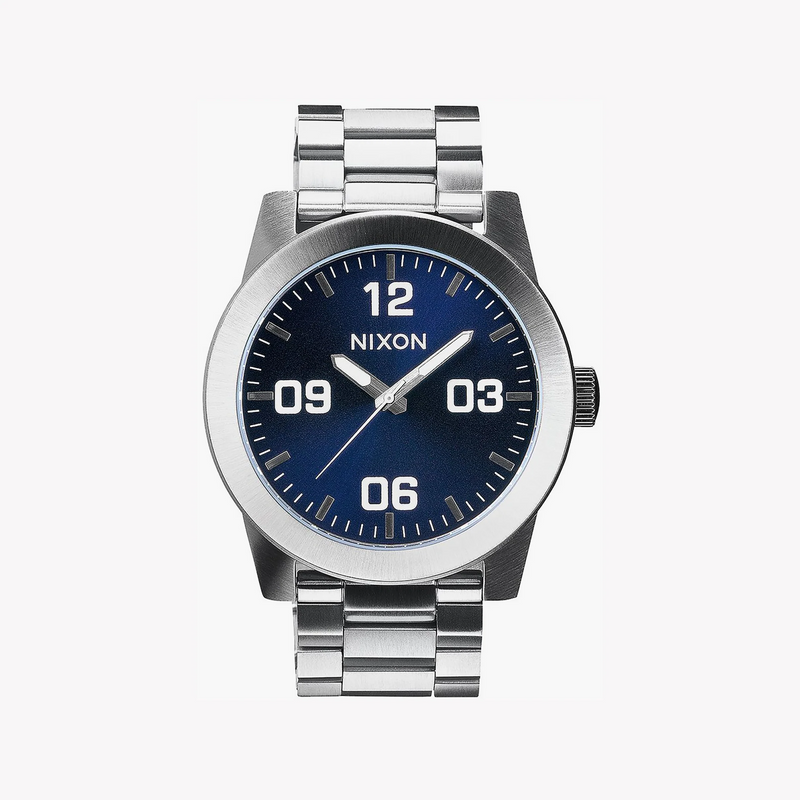 Nixon Men's Stainless Steel, Silver/Blue | A346-1258 by i-watch