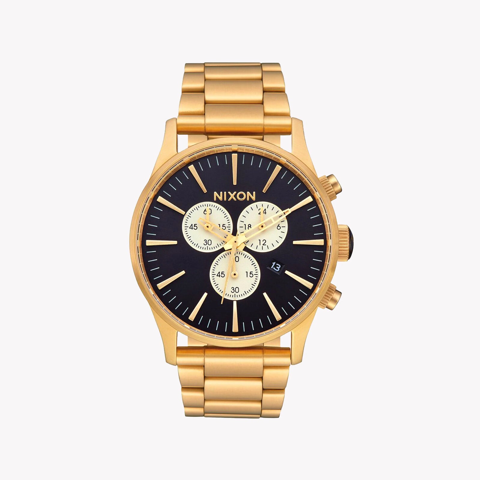 Nixon A386-2033 Men's Gold Stainless Steel & Black Dial Watch by i-watch