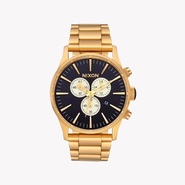 Nixon A386-2033 Men's Gold Stainless Steel & Black Dial Watch by i-watch