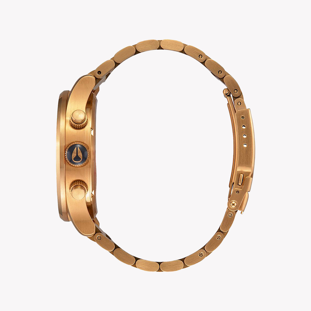 Nixon A386-2033 Men's Gold Stainless Steel & Black Dial Watch