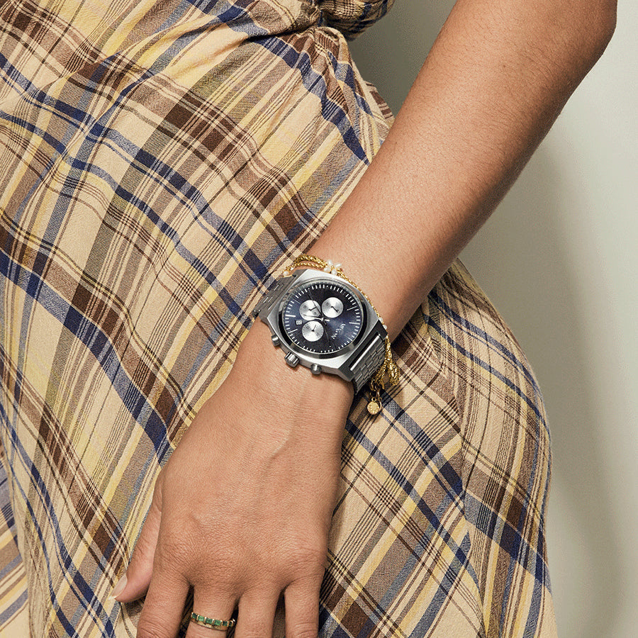 Nixon Unisex's Silver, Blue Stainless Watch | A972-5327