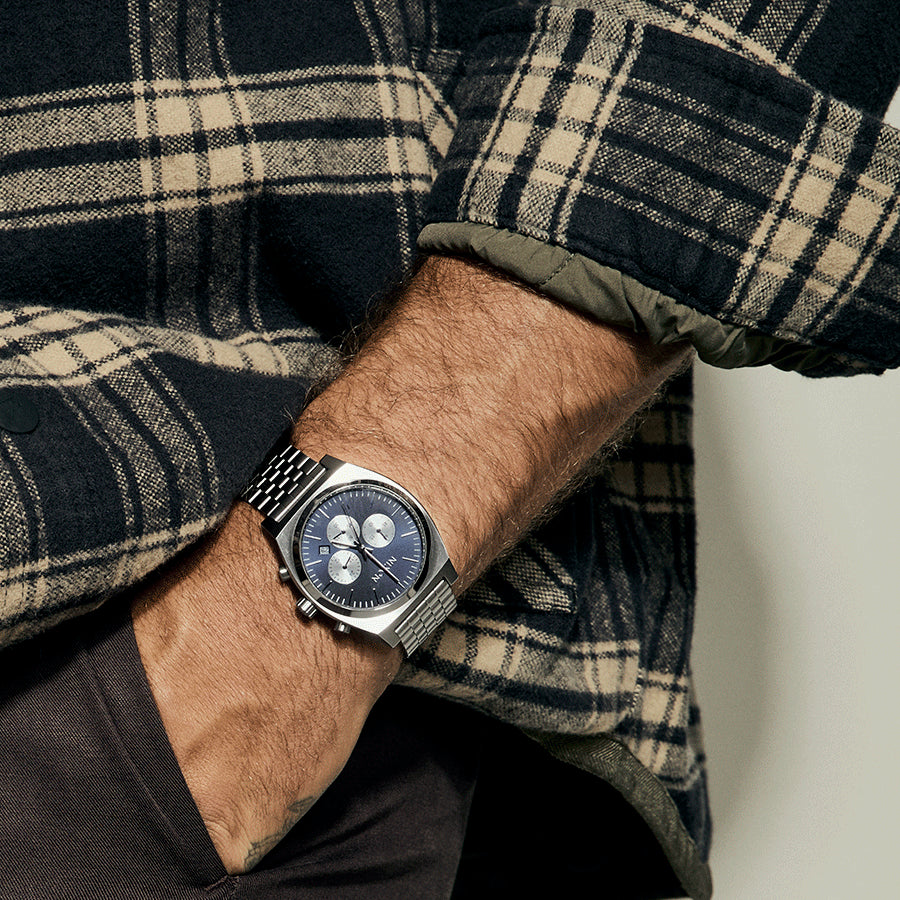 Nixon Unisex's Silver, Blue Stainless Watch | A972-5327