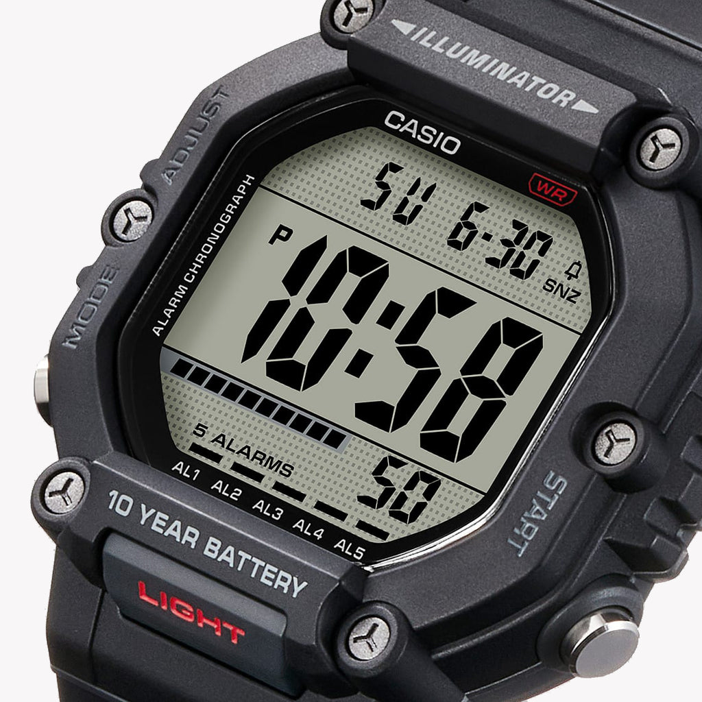 Casio Men's Resin Black Watch | Ae-1600h-1avef