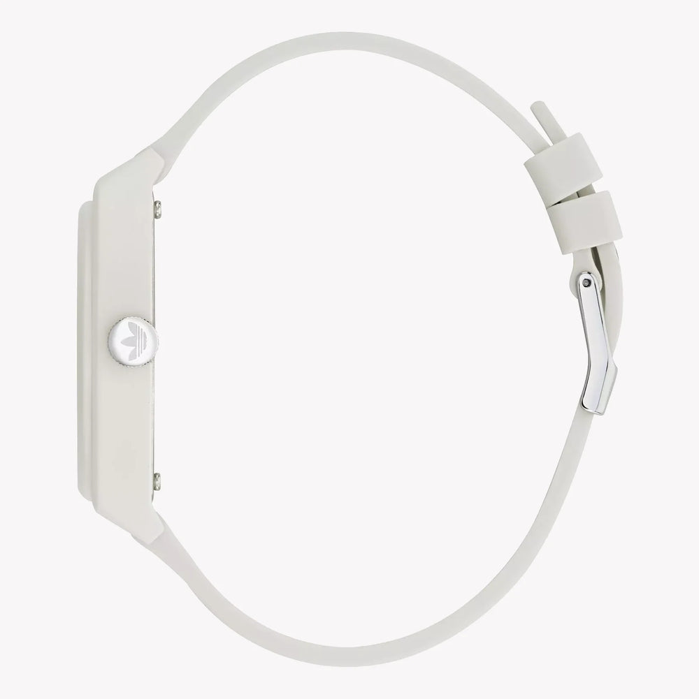 Adidas Unisex Quartz Watch, White Rubber | Aost22035 by i-watch