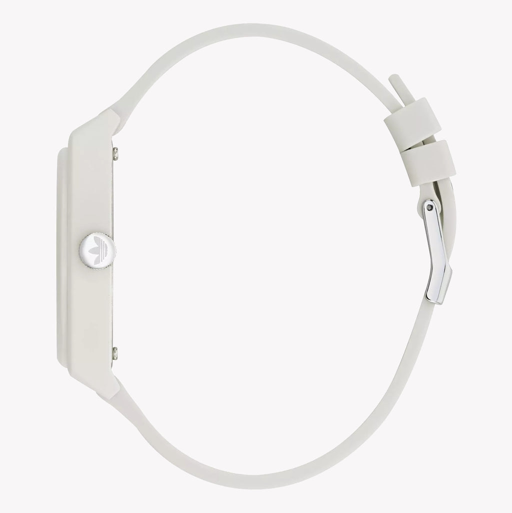 Adidas Unisex Quartz Watch, White Rubber | Aost22035