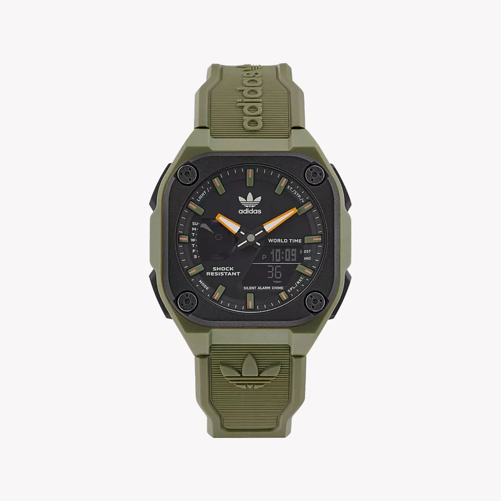Adidas Unisex Resin Black/Green Watch | Aost22547 by i-watch