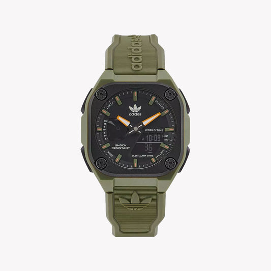 Adidas Unisex Resin Black/Green Watch | Aost22547