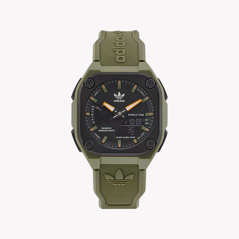 Adidas Unisex Resin Black/Green Watch | Aost22547 by i-watch