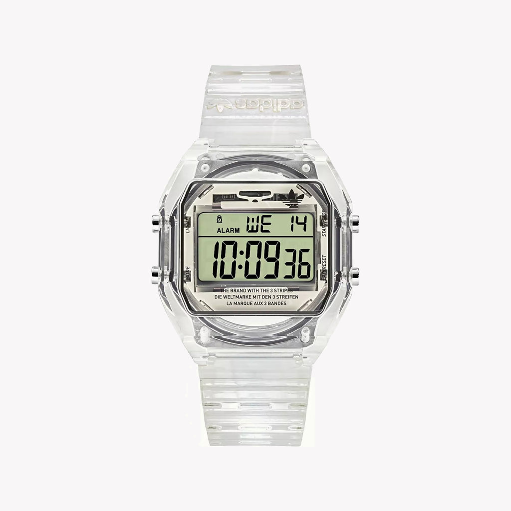 ADIDAS Unisex Transparent Resin Digital Watch | AOST24061